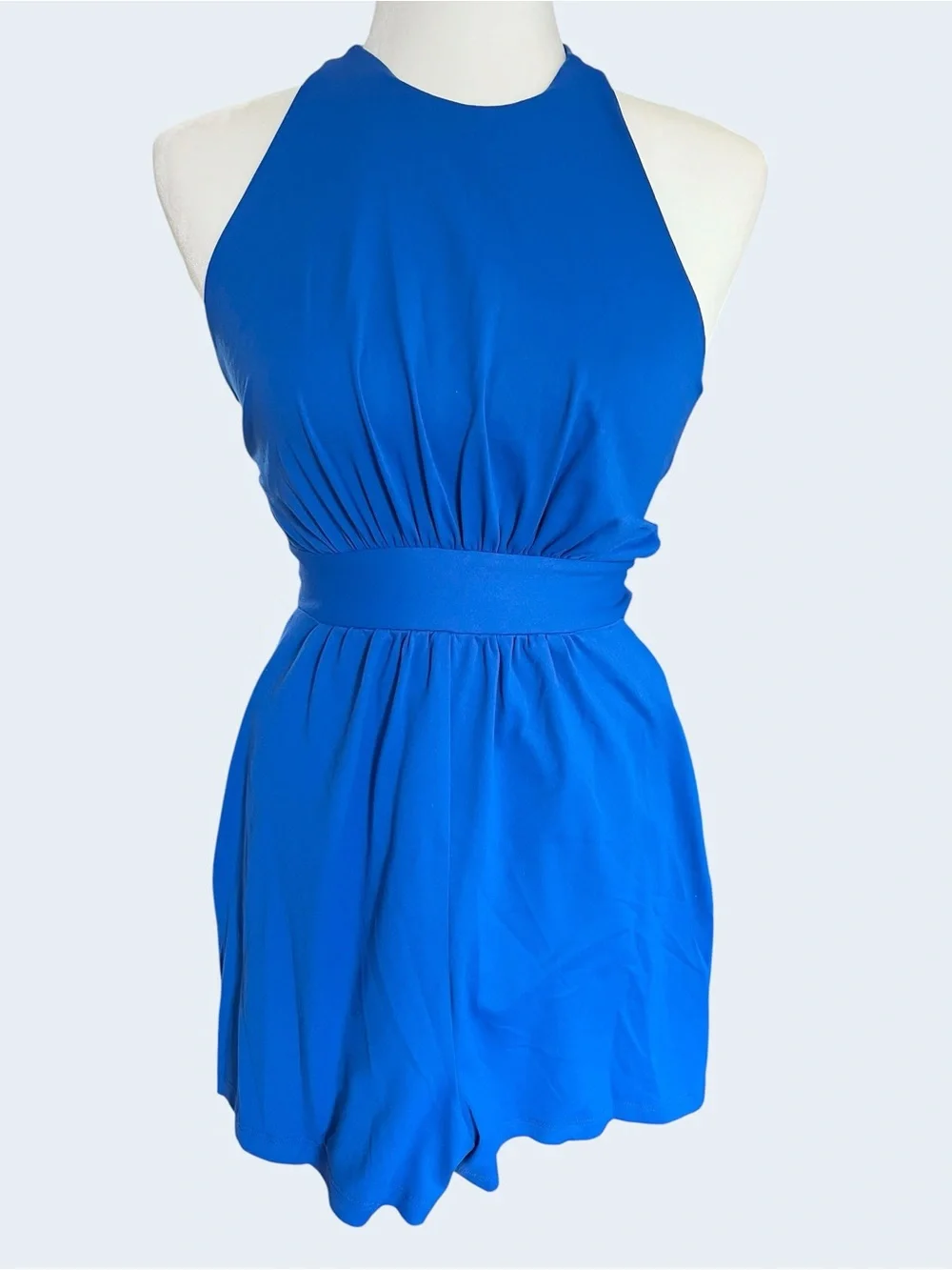 Susana Monaco Sapphire Blue Halter Romper